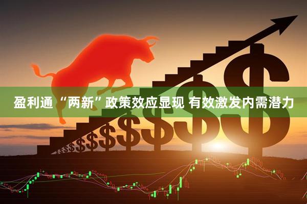 盈利通 “两新”政策效应显现 有效激发内需潜力